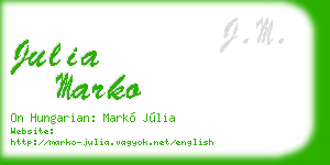 julia marko business card